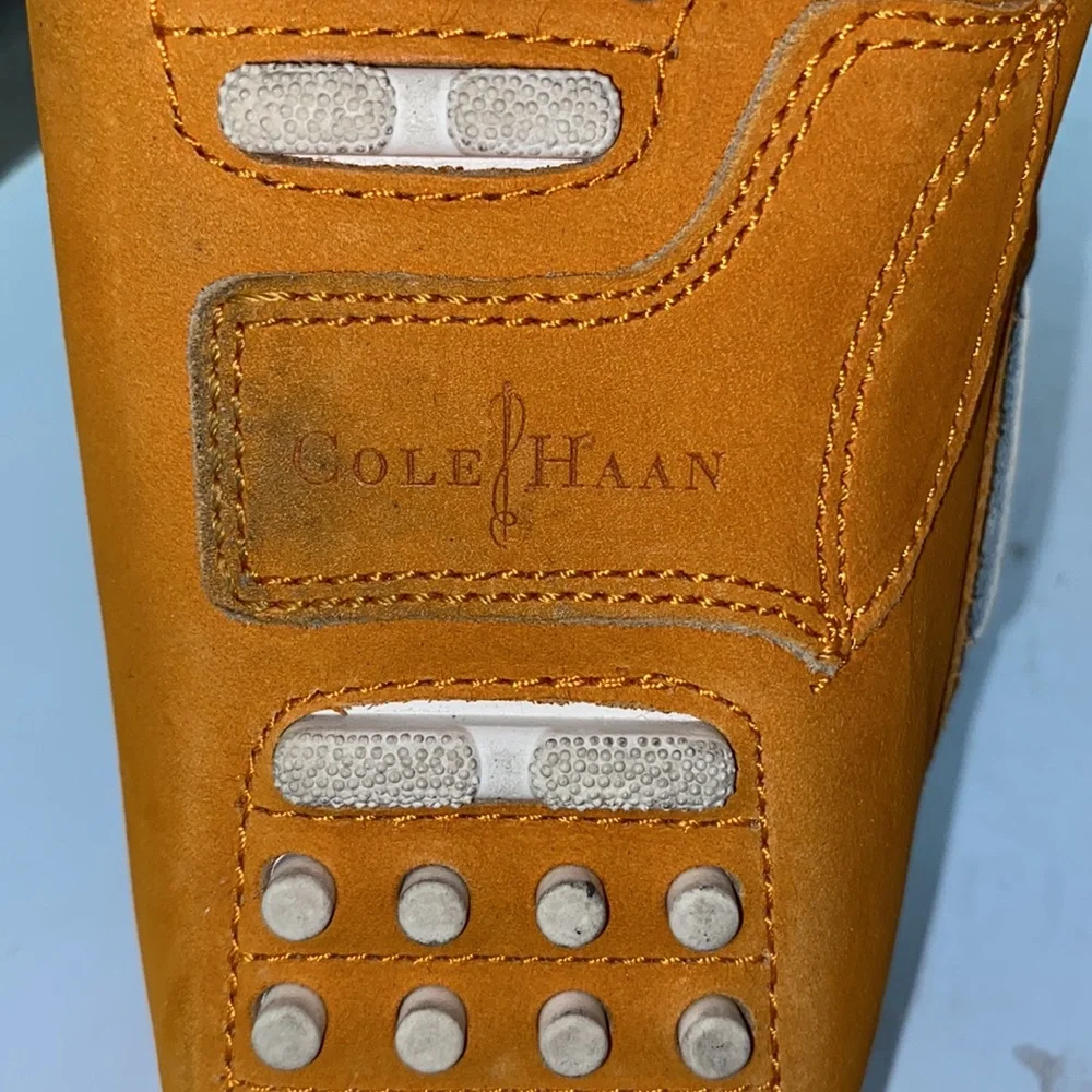 Cole Haan +Nike Air Collaboration Orange Suede Driving Loafer